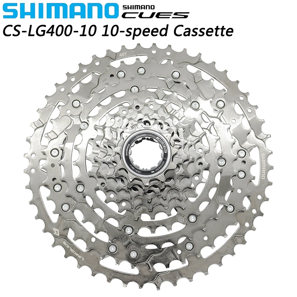 

SHIMANO LINKGLIDE LG400 Cassette Sprocket 10 Speed CS-LG400-10 11-43T 11-48T Freewheel for MTB Bike Original Cycling Parts