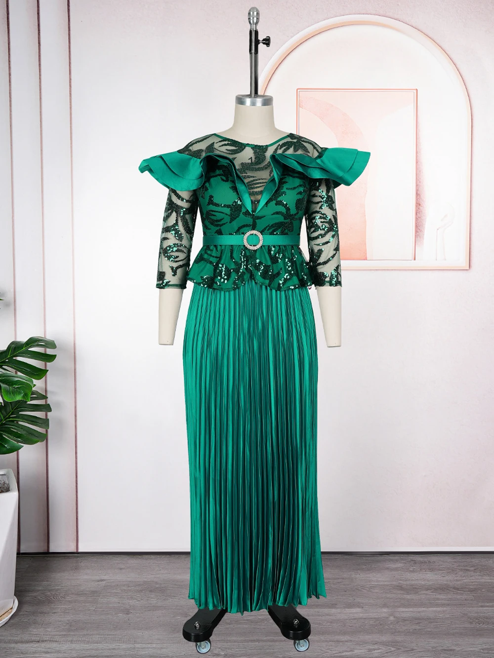 Robes élégantes à manches longues pour femmes, robe de soirée de mariage, vêtements d'anniversaire, d'automne et d'hiver, de luxe, à paillettes, Maxi, 2025