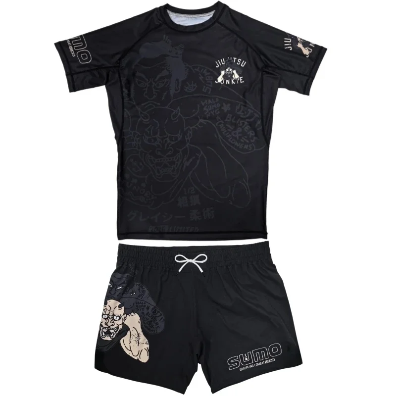 Nouvel ensemble d'entraînement de combat MMA Jujutsu brésilien 2026 pour hommes, collection Dark Sports Fitness