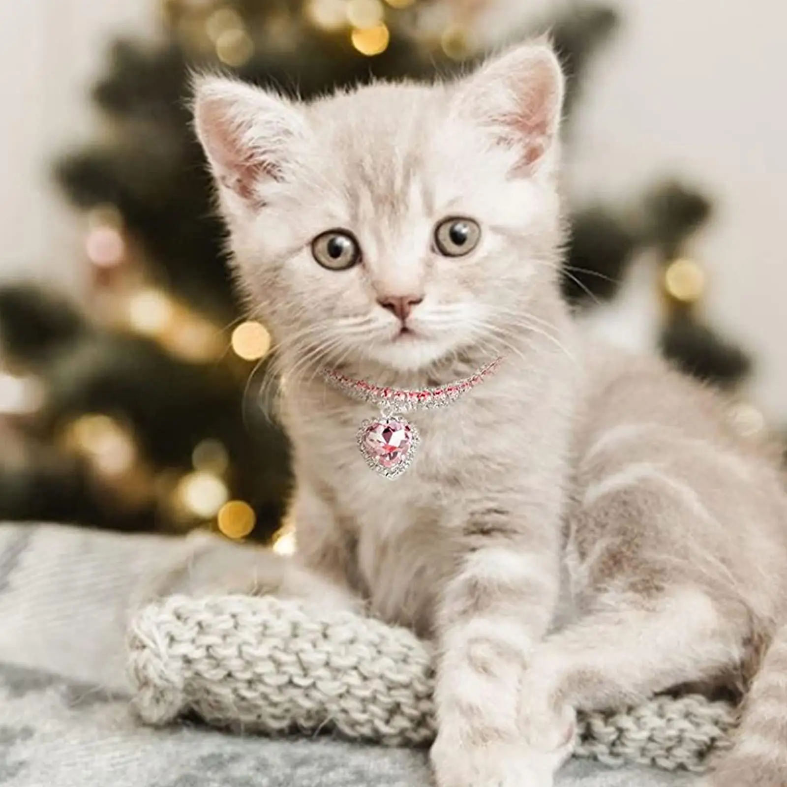 Luxus Kristall Katze Kragen Liebe Anhänger Halskette Haustier Kragen Einstellbare Kleine Hund Katze Hals Ring Strass Kragen Haustier Zubehör – Detail 17