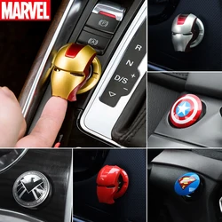 Marvel Car Ignition Cover - Captain America & Iron Man Engine Start Button, Anime Car Trim Sticker Accessories Toy