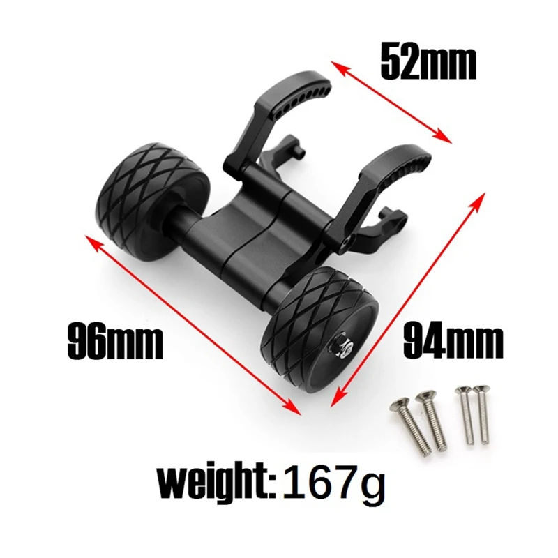 Double Wheel Adjustable Wheelie Bar Raise Head Wheel For 1/10 Traxxas E-REVO E-REVO 2.0 RC Car Upgrade Parts