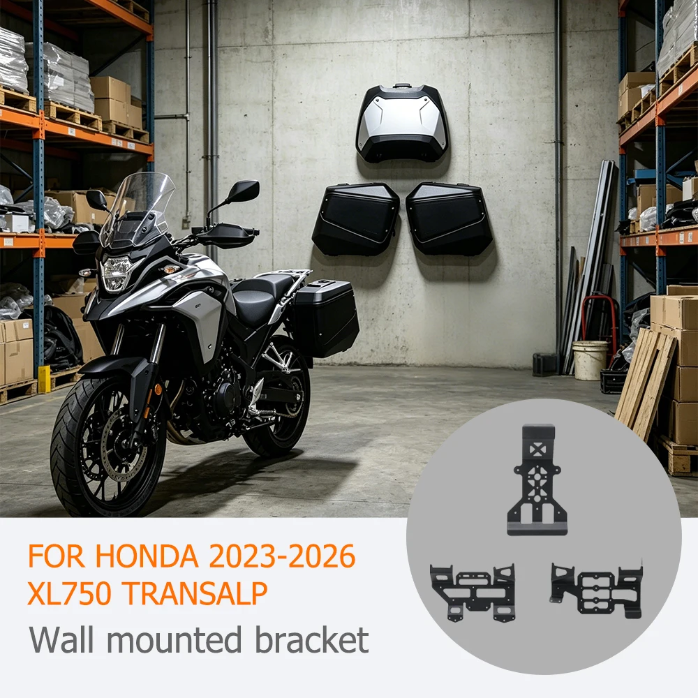 

Motorcycle Wall Mounted Bracket For Honda XL750 Transalp 2023-2026 Side Box Holder Storage Rack Support Accessories