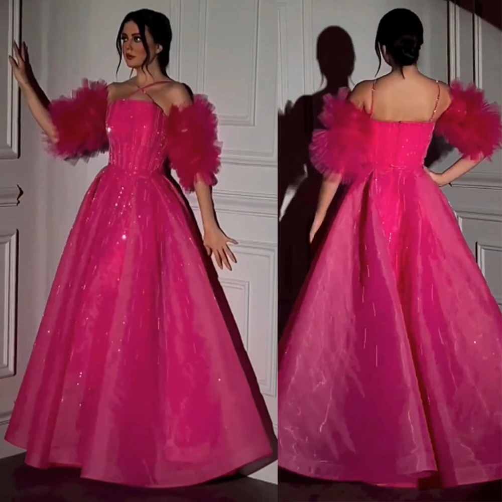 

Customized Organza Draped Pleat Ruched Party A-line Off-the-shoulder Bespoke Occasion Gown Long Dresses Saudi Arabia