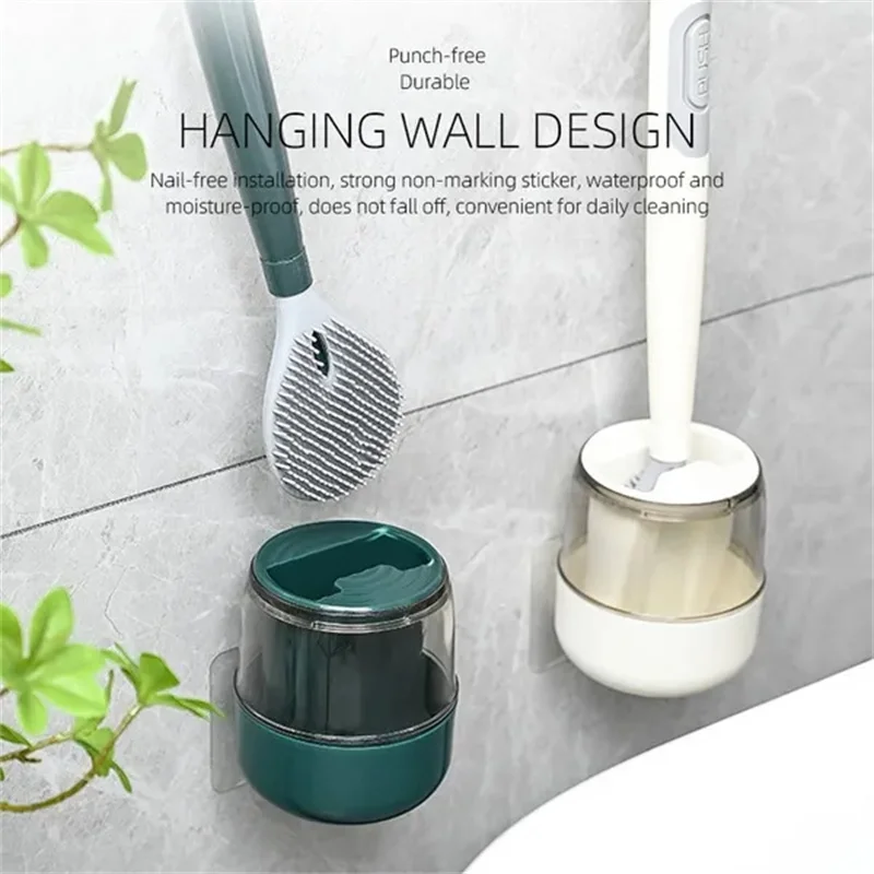 Long Handle Liquid Toilet Brush Household With Holder Toilet Brush Bathroom No Dead Angle Cleaning Brush Bathroom Accessories