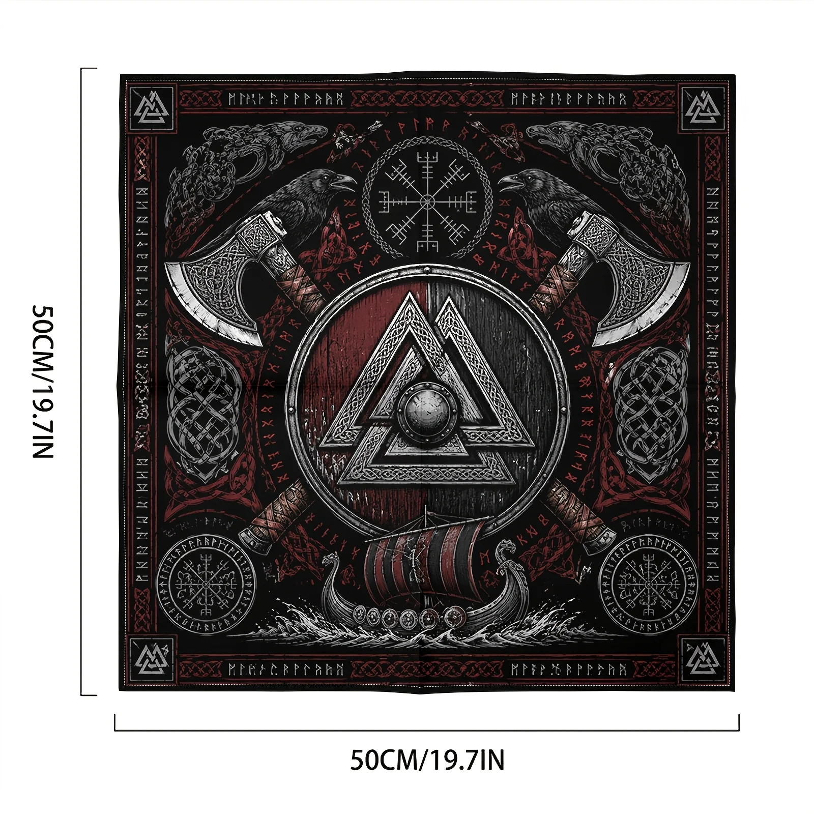 Mystic Occult Pagan Witchcraft Tarot Altar Cloth Table Runner Decoration Bohemian Gothic Style