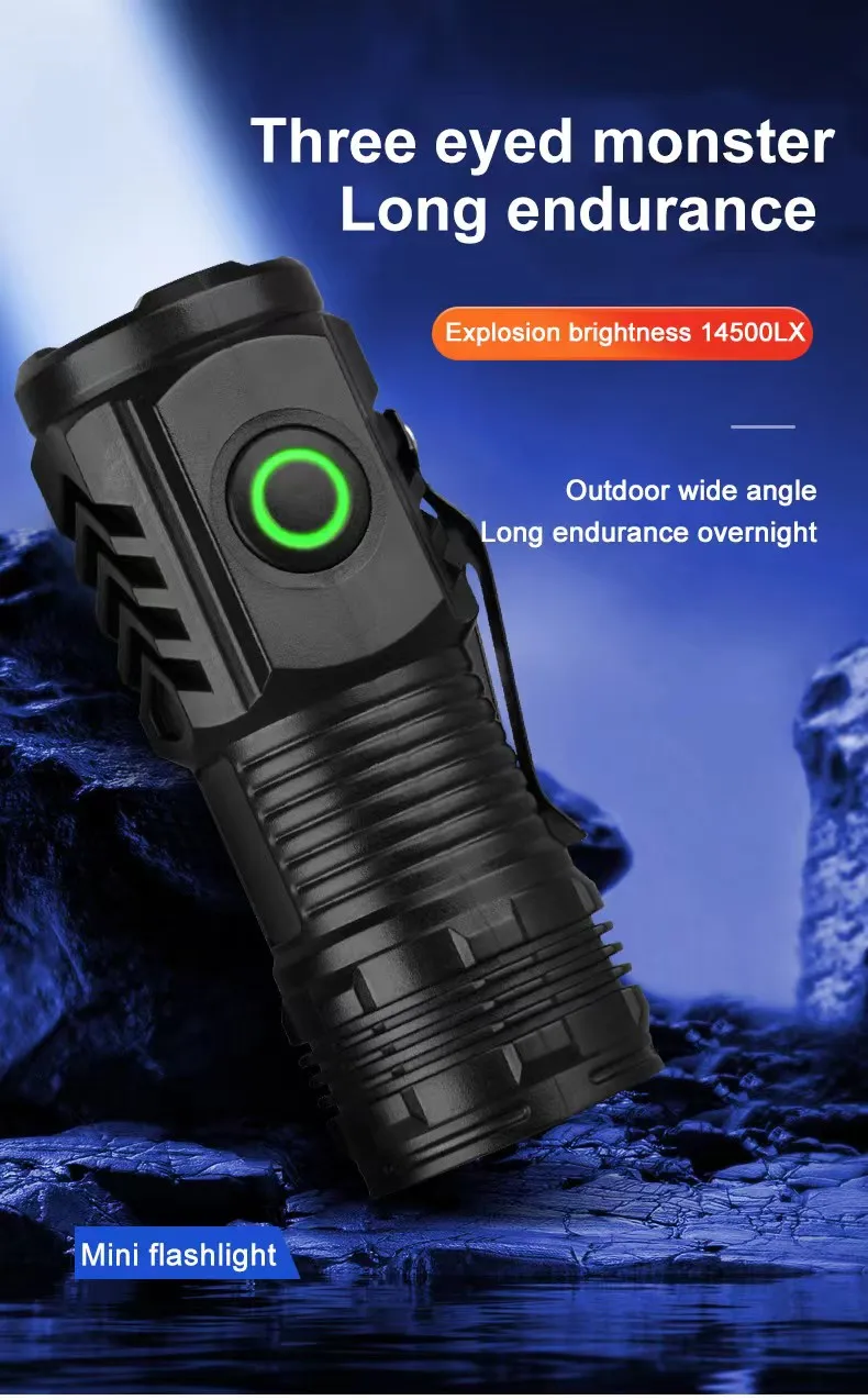 Usb Charging Flashlight Led Camping Light Rechargeable Professional Diving Flashlight Fishing Portable Lamp Powerful Mini Lights