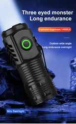 Usb Charging Flashlight Led Camping Light Rechargeable Professional Diving Flashlight Fishing Portable Lamp Powerful Mini Lights