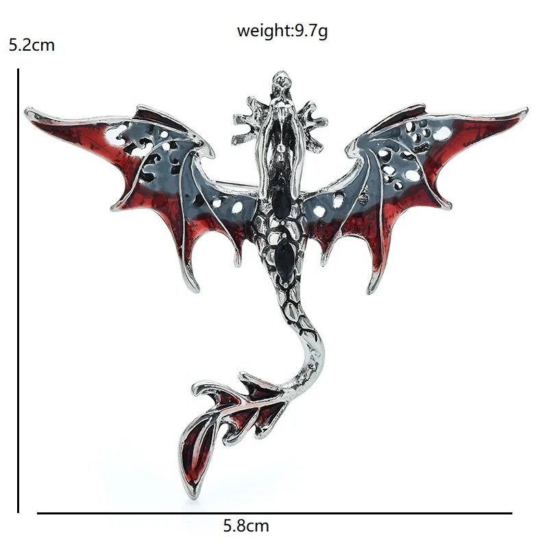 Wuli&baby Lovely Enamel Dragon Brooches For Women Men 4-color Spirits-dragon Cartoon Animal Party Office Brooch Pins Gifts