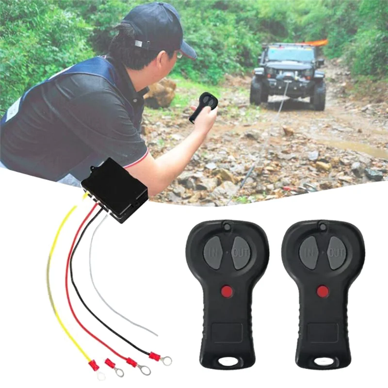 Universal 12V Wireless Electric Digital Winch Remote Control Kit Handset Accessories for Car ATV Truck