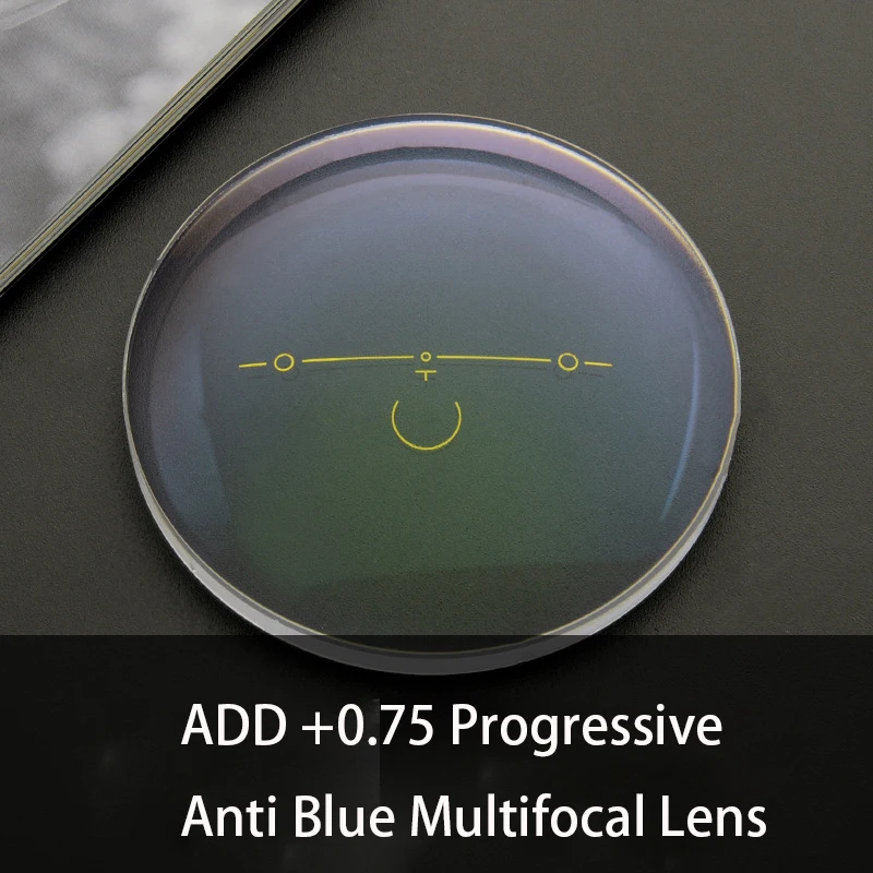 

1.56 Comfortable Progressive Anti Fatigue Lenses ADD+0.75 1.61 1.67 Anti Blue Glasses Lens Multifocal Near Far Dual Use