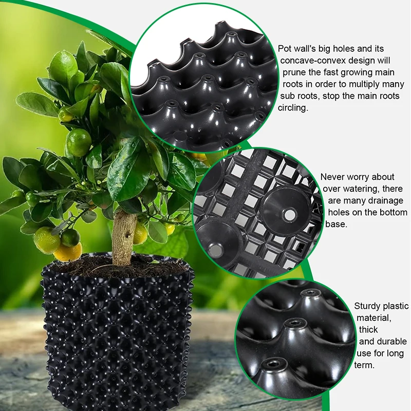 Pruning Nursery  Trainer Fast Root Growth Garden Tree Bonsai Transplant Tool - Root Control Container for Plant Health