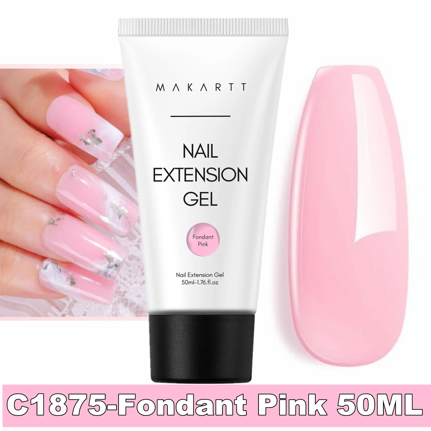 Makartt Poly Nagelverlengingsgel 50ML Roze Transparant Wit Blauw Acryl Nagelgel Trendy Nagelkunst Design Franse Manicure Voor Beginners