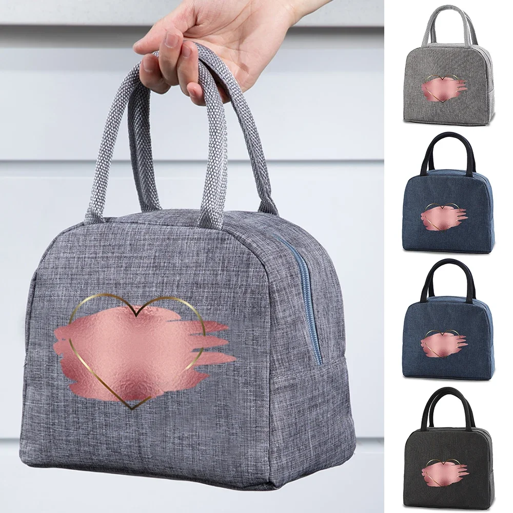 Women Lunch Bag Insulated Portable Thermal  Lunch Bag for Work Picnic Drink Keep Fresh Cooler Storage Bags Refrigerated Bag