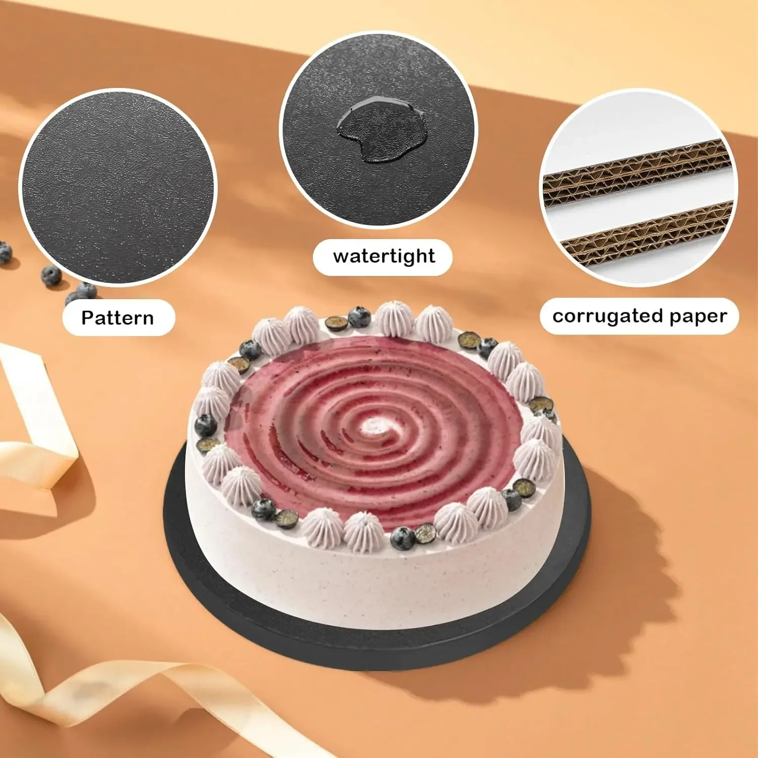 10PCS 8/10/12 Inch Cake Boards Greaseproof 1/2