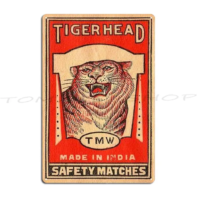 Tiger Metal Plaque Poster Cinema Wall Decor Pub Club Personalized Tin Sign Poster