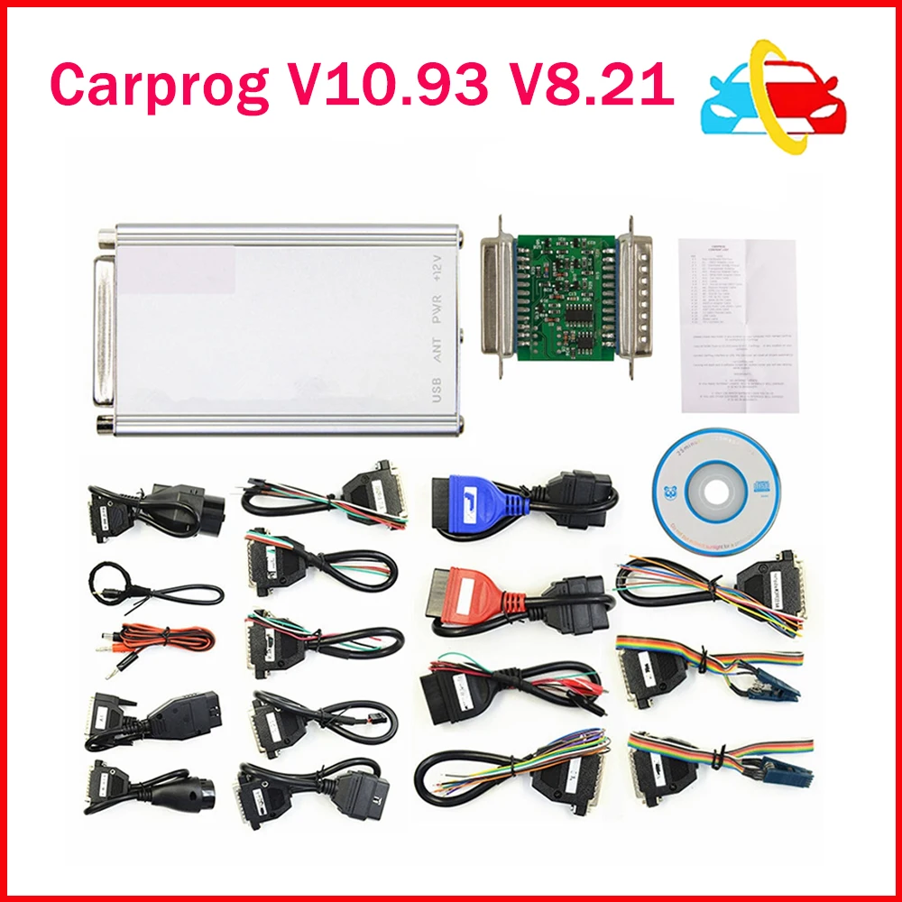 

Carprog V10.93 V8.21 Online Version Car Prog with keygen ECU Chip Tunning Repair Tool with All 21 Adapters Diagnostic Tool