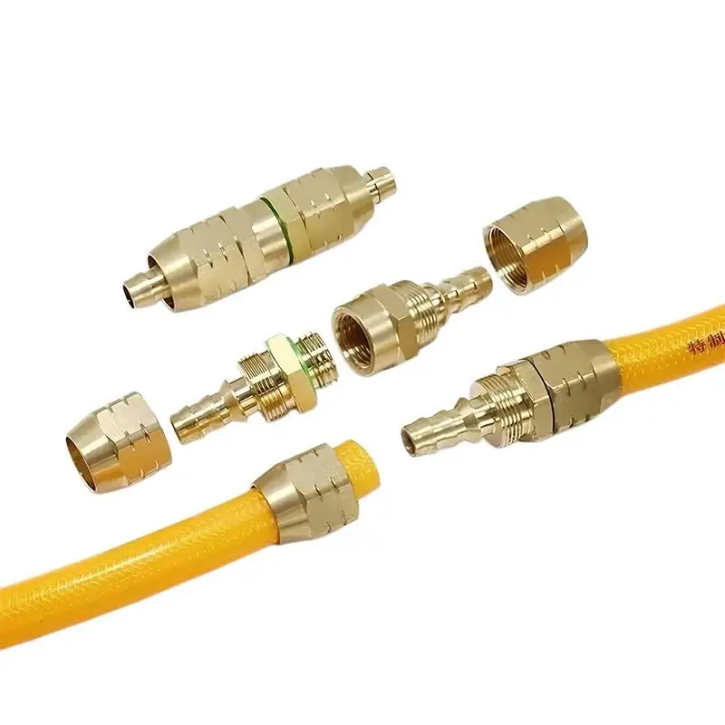 2/1PCS Brass Water Pipe Connector No Pressure Brass Water Hose Connectors Extension Water Pipe Spraying Pipe Connector