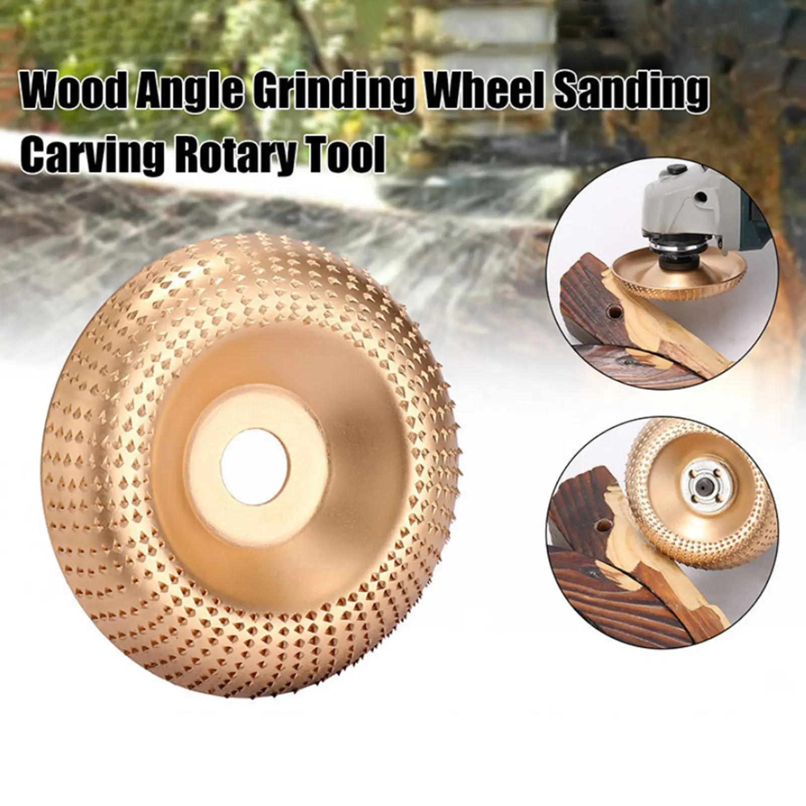 4'' Grinder Wheel Disc Wood Shaping Wheel Wood Grinding Disk for Angle Grinders with 22mm/0.87in Arbor Angle Grinders Disk
