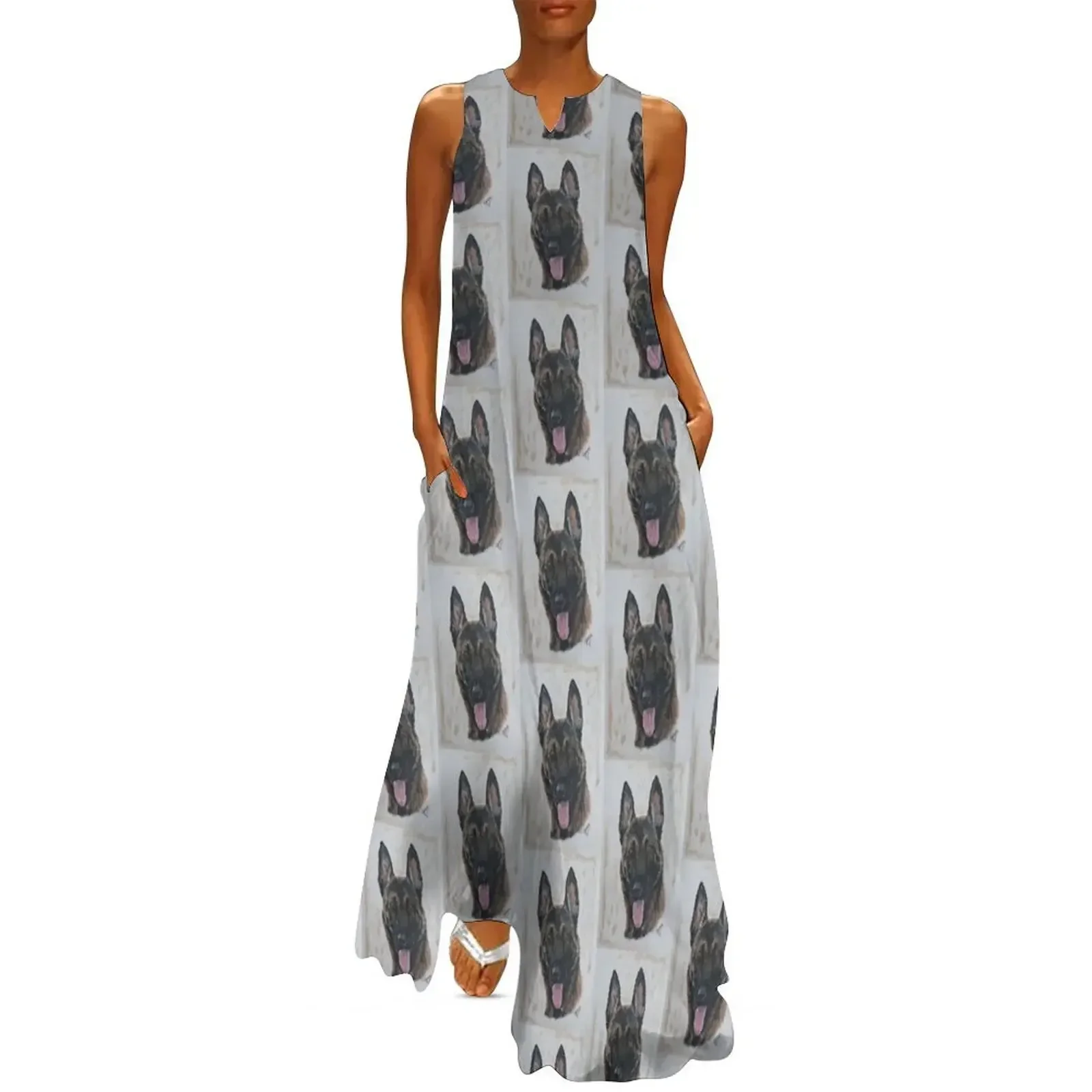 

Malinois Shepherd Long Dress summer dress woman 2025 trendy evening dress long dresses for women dresses for womens