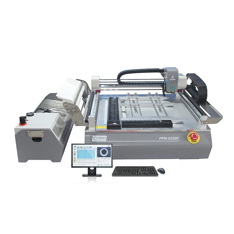 PPM-A320V High Precision Desktop Pick and Place Machine Automatic LED Making Machine Smt Pick and Place Machine With 4 Camera