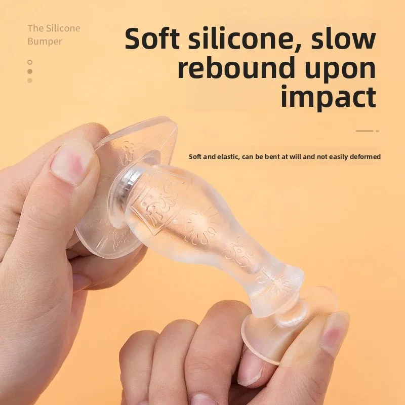 Fermaporta in silicone Muto anti-collisione Pad Fermaporta Paraurti Protezione da parete senza perforazione Buffer da parete per porta Miglioramento della casa