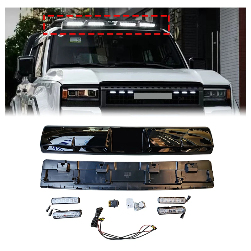 Roof Rack Remote Control Spotlight LED DRL Lamp Model Roof Top Light Bar For Land Cruiser PRADO 2024 2025 LC250