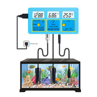 5 in 1 PH / EC / CF / TDS/ Temp Tester Multi-parameter Sea Water Quality Monitor Meter Device Acidity Analyzer Tool for Aquarium