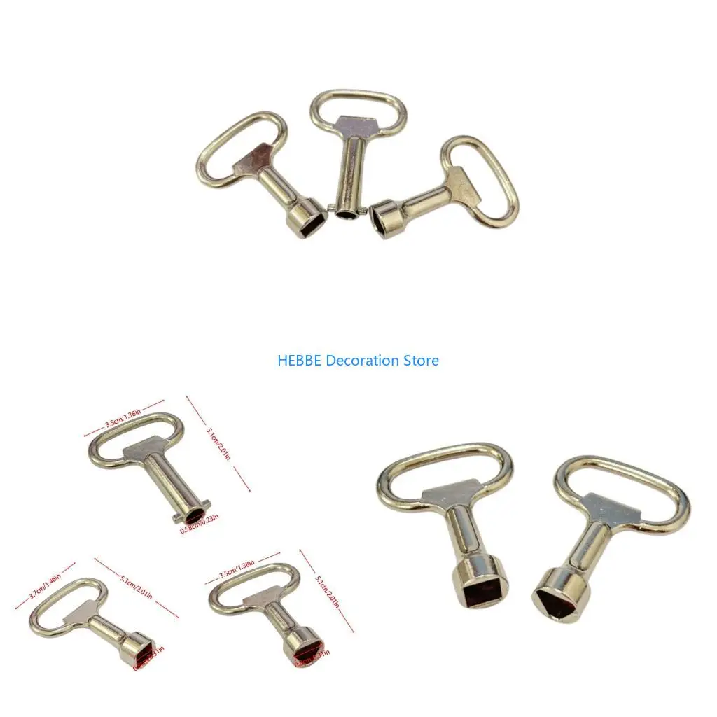 B0KC Triangle Square Double-Lugs Water Meter Set Multiple Keyway Coverage Design