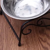 Dual Stainless Steel Pet Bowls Dog Feeder Nonskid Base Rust Resistant Dry Kibble Wet Food Water Puppies Cats Pet Supplies