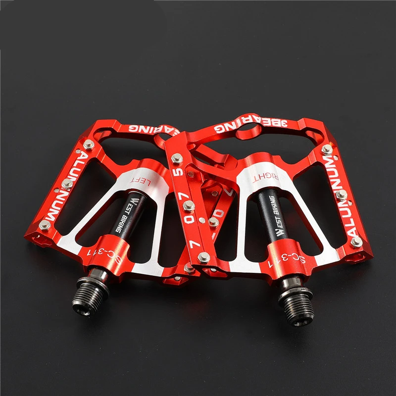 G608 Bicycle Pedal Aluminum Alloy Material 3 Perine Mountain Bikes Lightweight Pedals  Riding Equipment