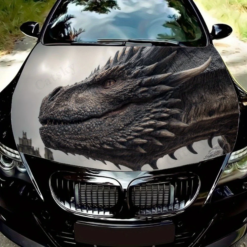 

Realistic Dragon Head,Car Hood Decal, Self-Adhesive Waterproof PVC Car hood Sticker,Car Decoration Scratch Resistant Sticker Pro