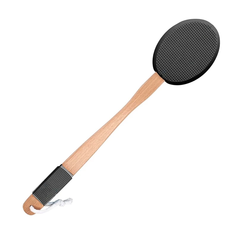 Aplicador de loción para espalda con mango largo y 1 almohadillas reemplazables, ideal para jóvenes y ancianos-Negro.