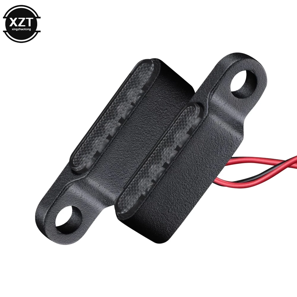 2Pcs DC 12V Universal Motorcycle Mini Flowing 6LED Turn Signal Indicator Blinker Light Brake Clutch Lever Flasher For Harley