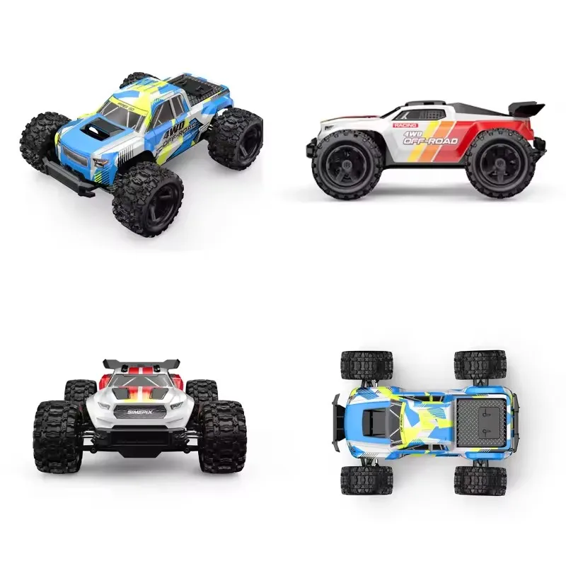 Metalowy samochód wyścigowy 4WD 2.4G do driftu, skala 1:18, podwójna osłona, szybki samochód RC do wyścigów, terenowy, zdalnie sterowany, do jazdy po każdych podłożach i wspinaczki.