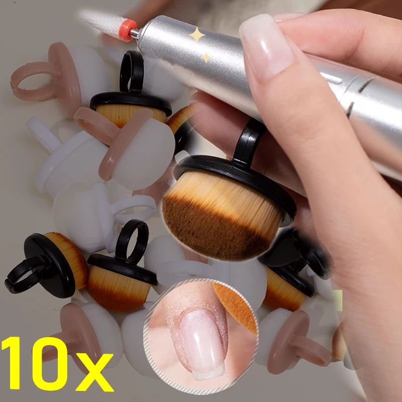 10pc Professionelle Nagel Pinsel Staub Reiniger Zarte Weiche Pinsel für Nail art Gel Polish Removal Tool Make-Up Maniküre Zubehör