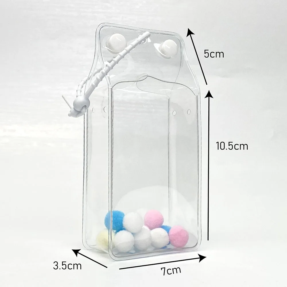 Display Bag for Labubu 4.0 The Monsters Pin for Love Series Transparent Outgoing Protective Bag For Labubu V4 Accessories