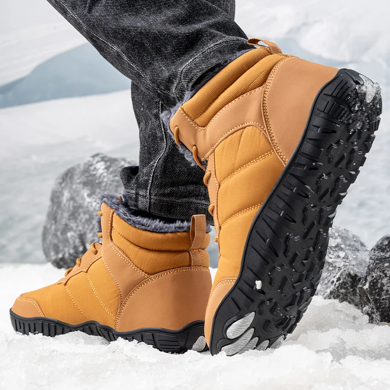 أحذية شتوية للرجال أحذية رياضية دافئة مقاومة للماء وغير قابلة للانزلاق - شباشب شتوية أحذية تنس للرجال
