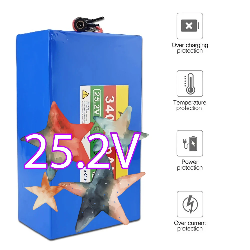 

lithium-ion rechargeable with BMS for scooters 6S10P battery pack 25.2V 34000mAh 18650