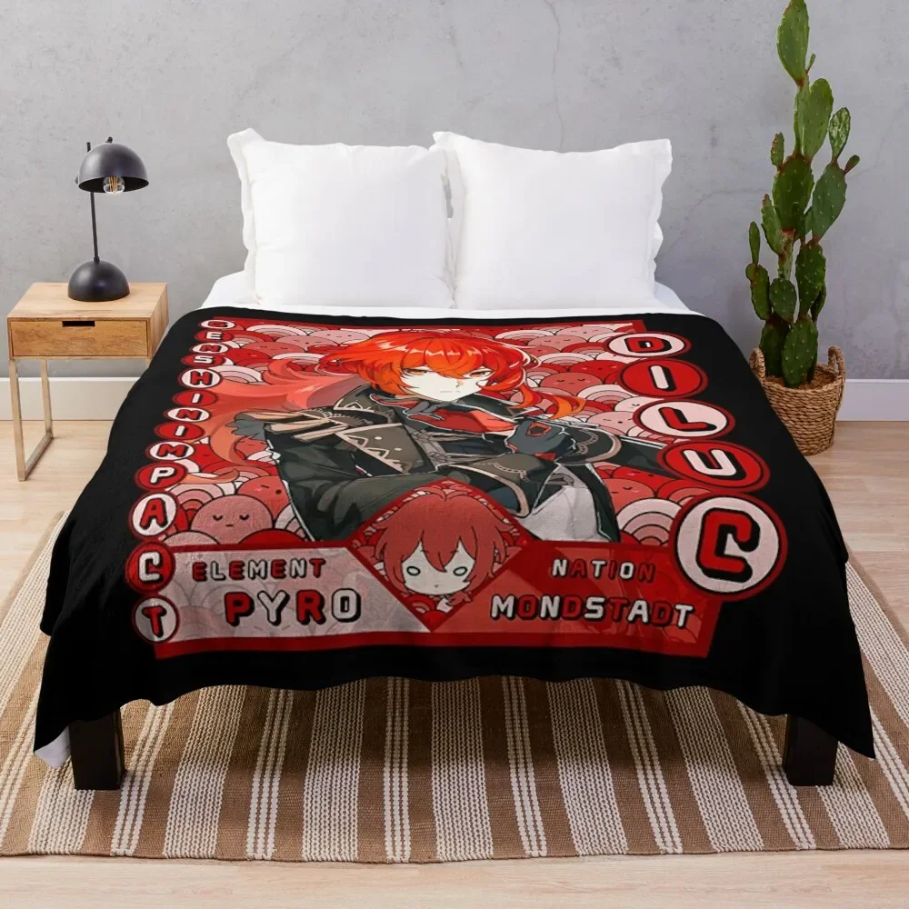 Diluc T-ShirtGenshin Impact - Diluc Throw Blanket Loose Single anime Blankets