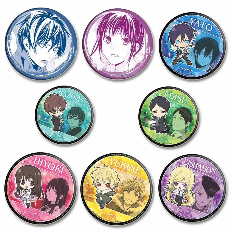 Broche de Anime Noragami, Pin de Cosplay Yato Yukine, insignias bonitas de dibujos animados, broches de hojalata hechos a mano, insignia para regalos de decoración