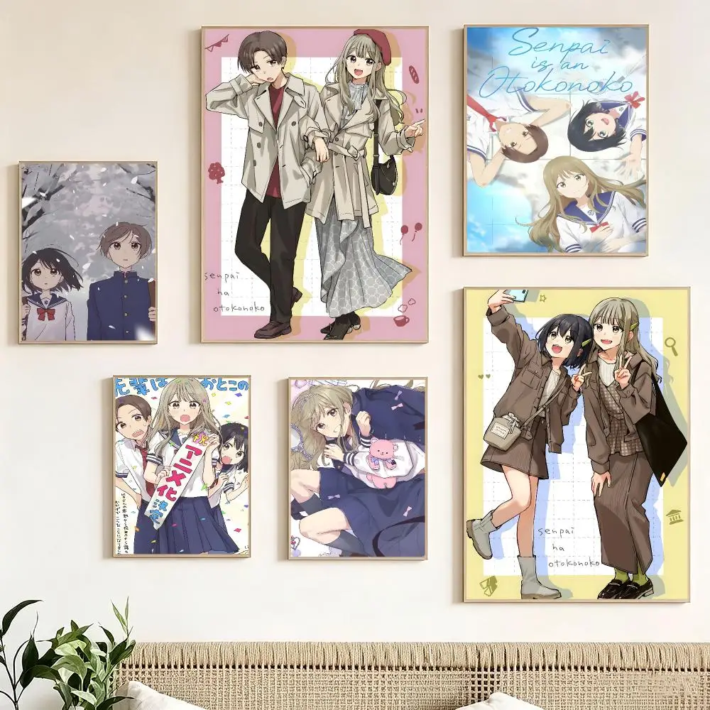 School Anime Senpai Is an Otokonoko Poster Pegatina artistica HD autoadhesiva impermeable para salon dormitorio