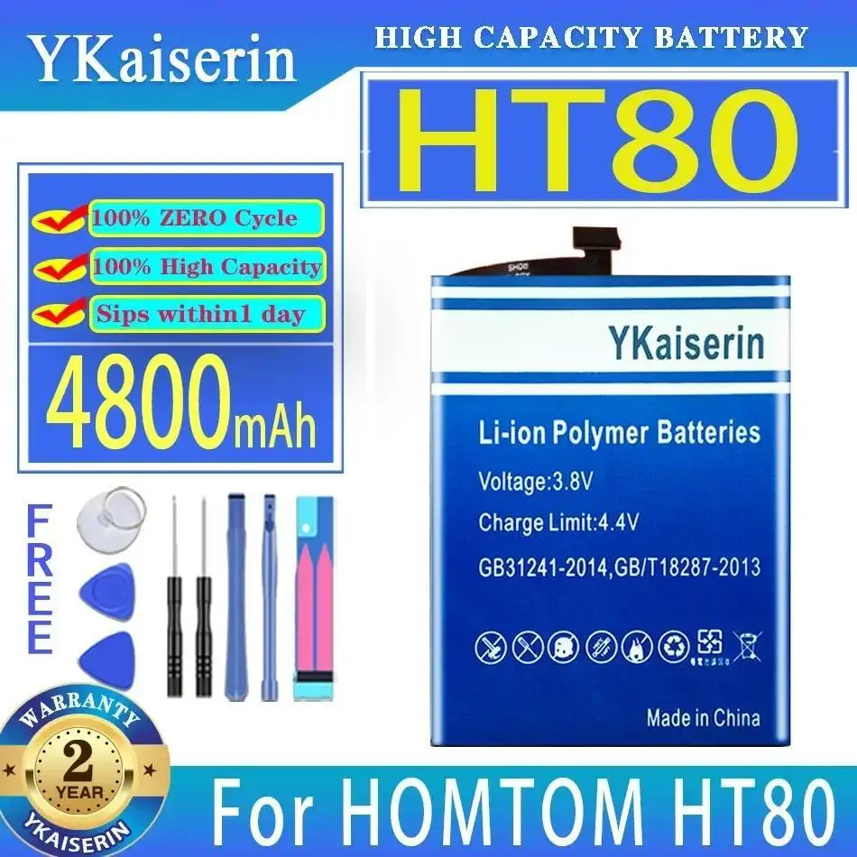 

4800Mah Long Lasting For Homtom HT80 Mobile Phone Battery