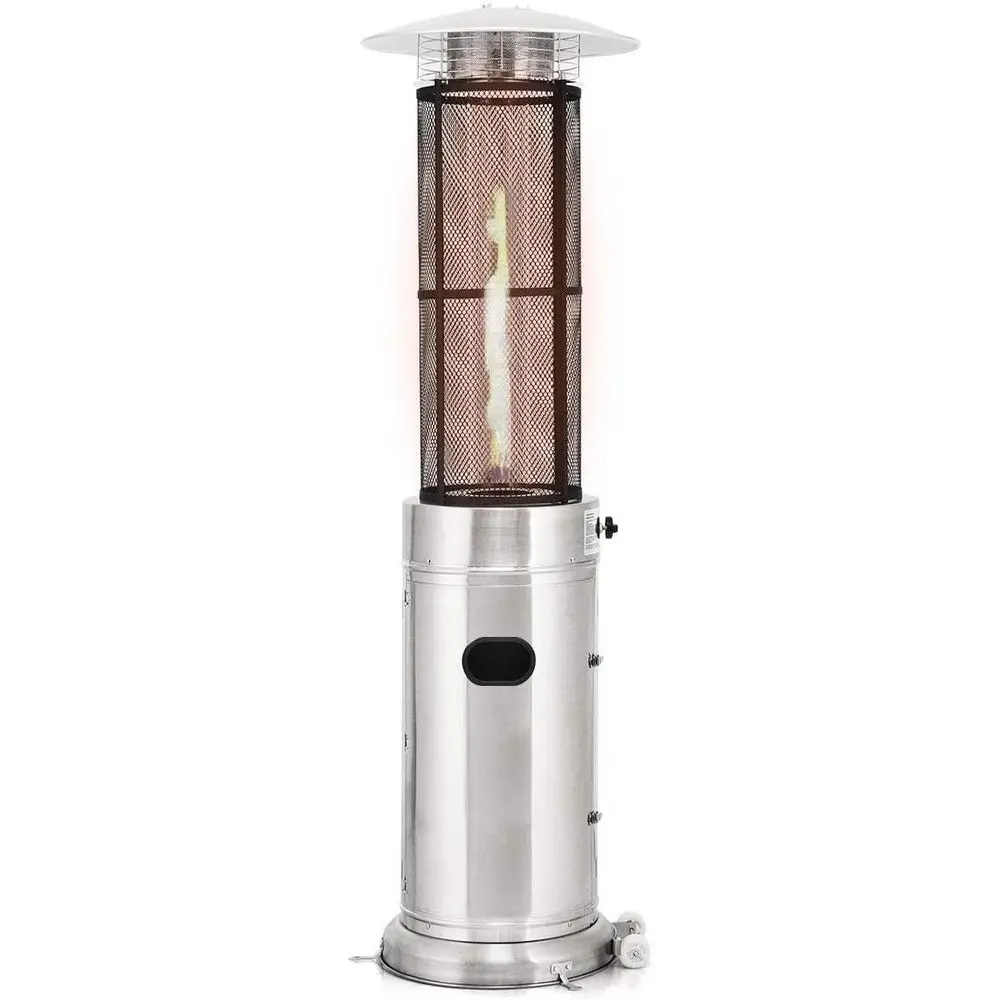 

Портативный электрический обогреватель на колесах с кварцевой трубкой, из нержавеющей стали, идеально подходит для вечеринок на открытом воздухе и на балконе, серебристый цвет