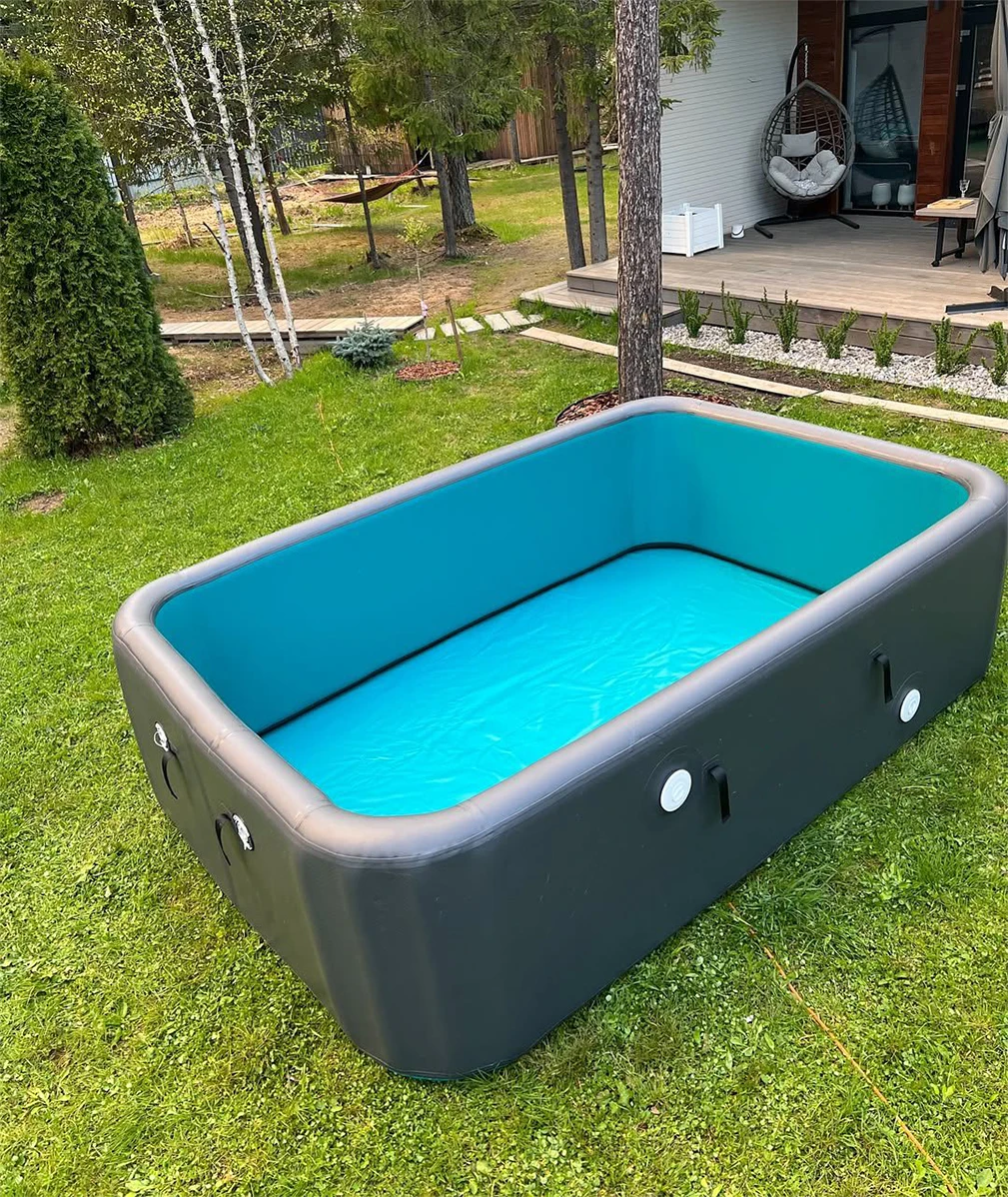 Drip seam inflatable pool with seating, suitable for adults and children, suitable for outdoor backyard summer relaxation