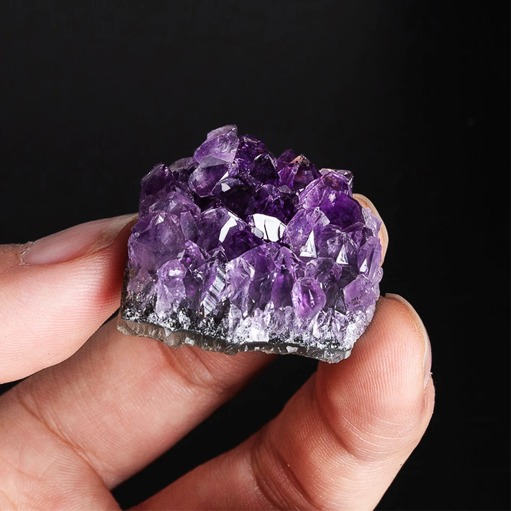 Natural Amethyst Cluster Purple Quartz Uruguay Cluster Irregular Crystal Mineral Stone Crafts Home Decoration Desktop Ornament