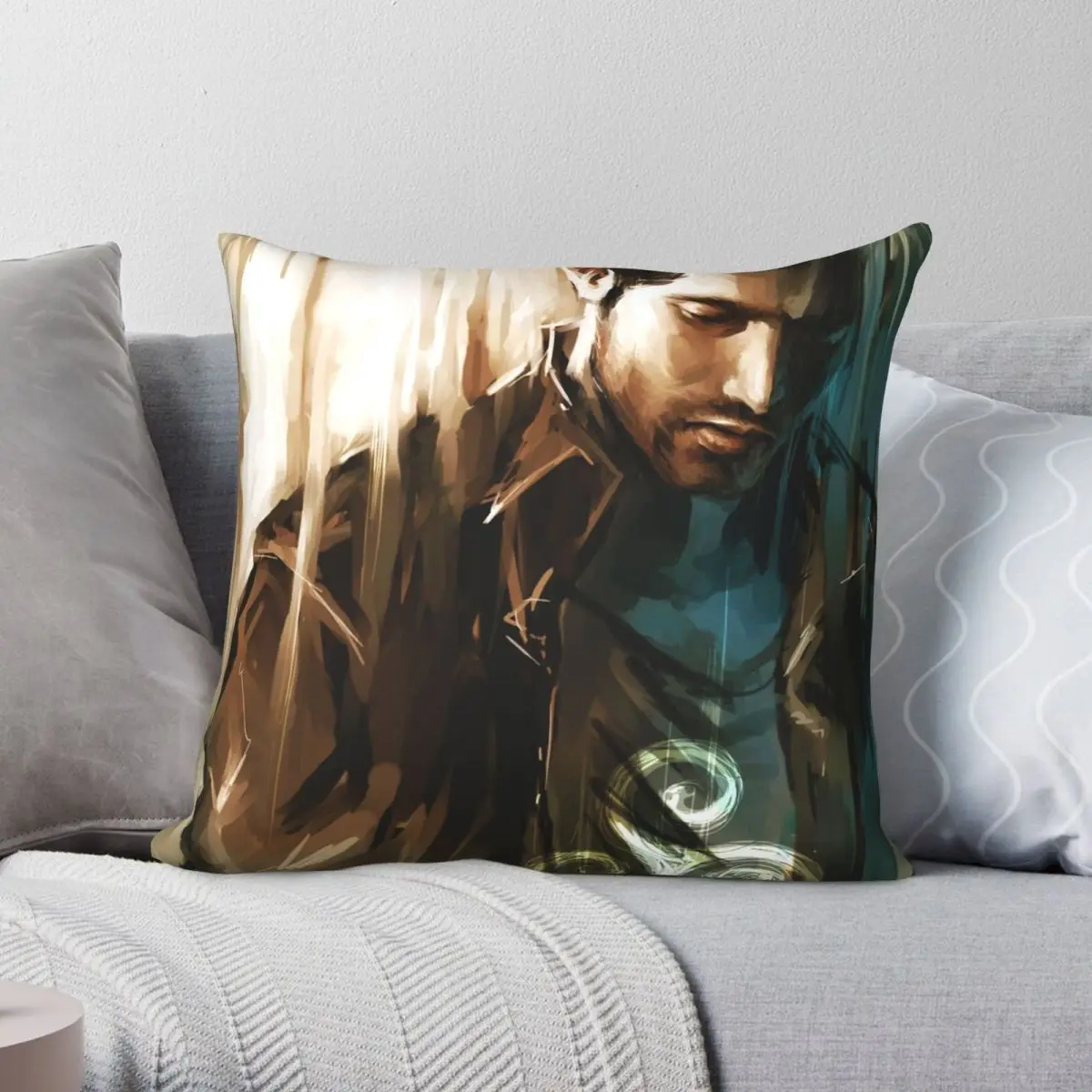 Derek Hale Tyler Hoechlin Pillowcase Polyester Linen Velvet Creative Zip Decor Pillow Case Room Cushion Cover 45x45