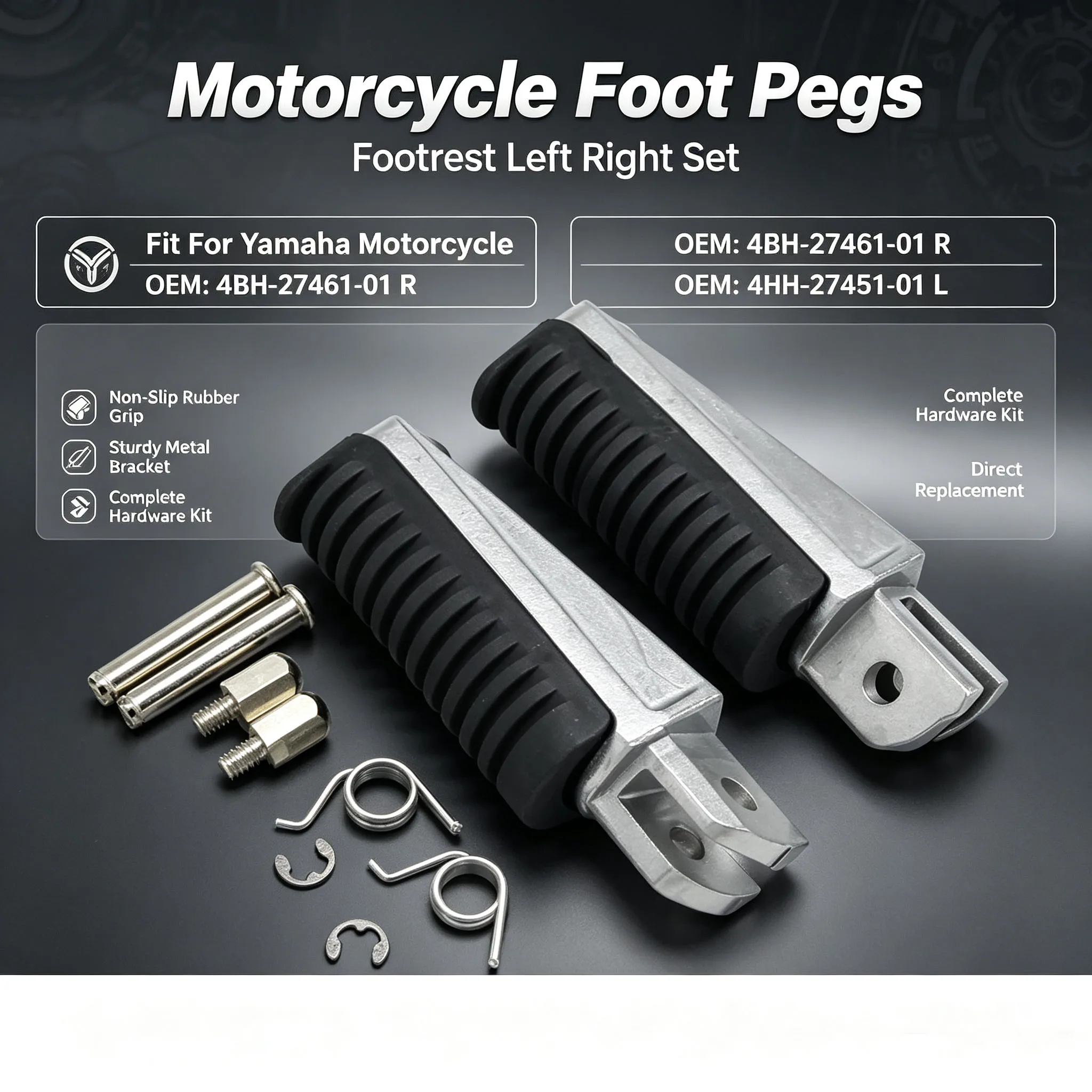 Motorcycle Front Foot Pegs Footrest For Yamaha FJ1200 FZ1-N/S FZ1N FZ1S FZ8-N/S FZ8N FZ8S FZ400 FZR6 FZ6R FZS600  FZS1000  FAZER