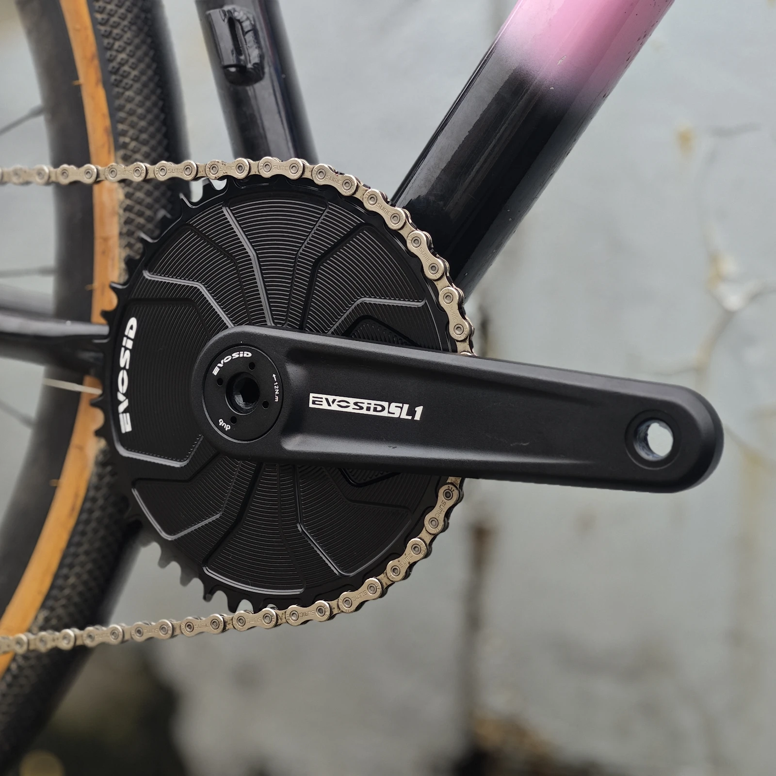 EVOSID Gravel Rennrad 3-Loch-Kettenblatt schmale breite Zähne, 0 mm Versatz, 40T-56T Rundscheibe, 8-13-Gang-Kette, solide Scheibe – Detail 8