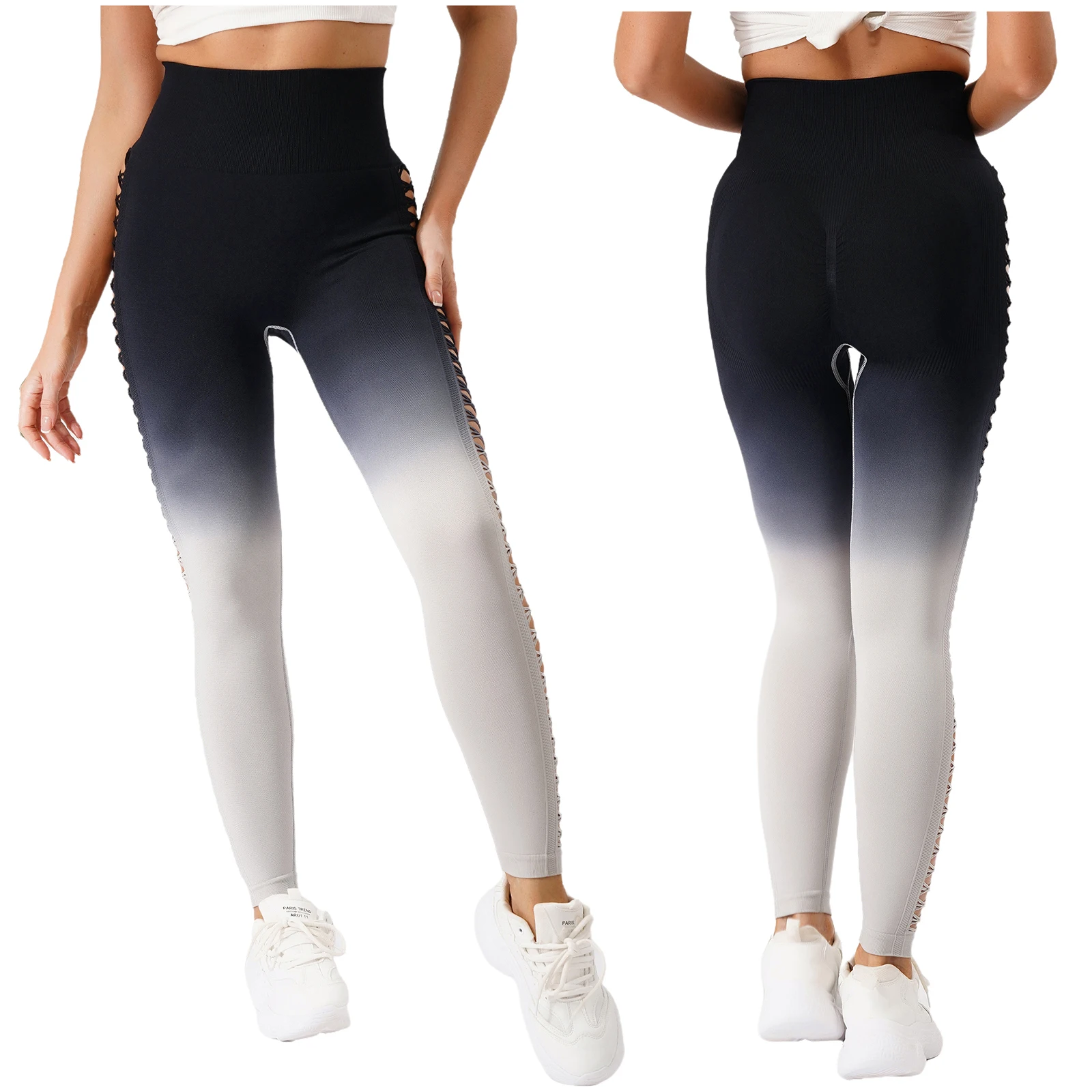 

Women Patchwork Yoga Pilates Sports Leggings Pants High Waist Fitness Booty Lifting Stretchy Breathable Tight Sports Yoga Pants